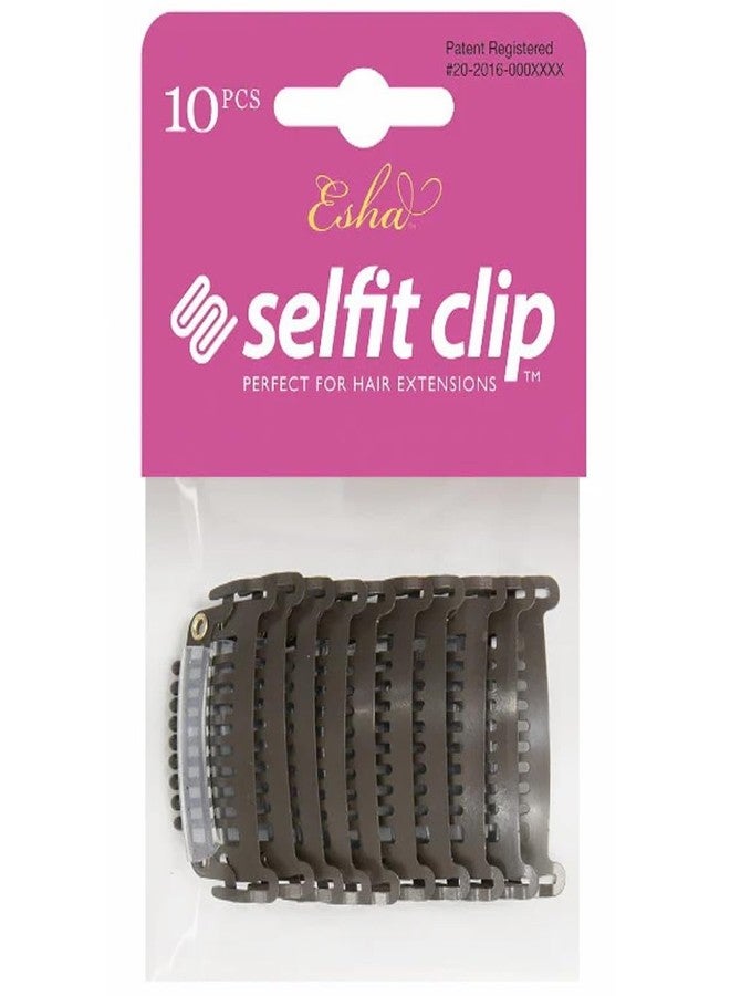 إشا مشابك إيشا سيلفيت لتطويل الشعر، 10 قطع، لتحويل خصلات الشعر إلى وصلات شعر سهلة التركيب بنفسك، لا تسبب أي ضرر، مريحة طوال اليوم، متوفرة بألوان طبيعية، بني فاتح، بني غامق. - Image 1